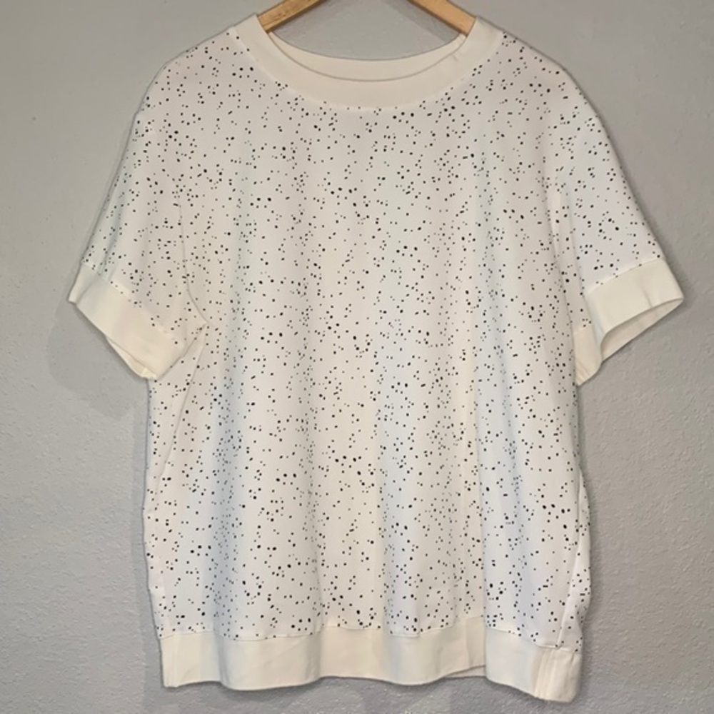 Rachel Zoe speckled crew neck relaxed fit top L